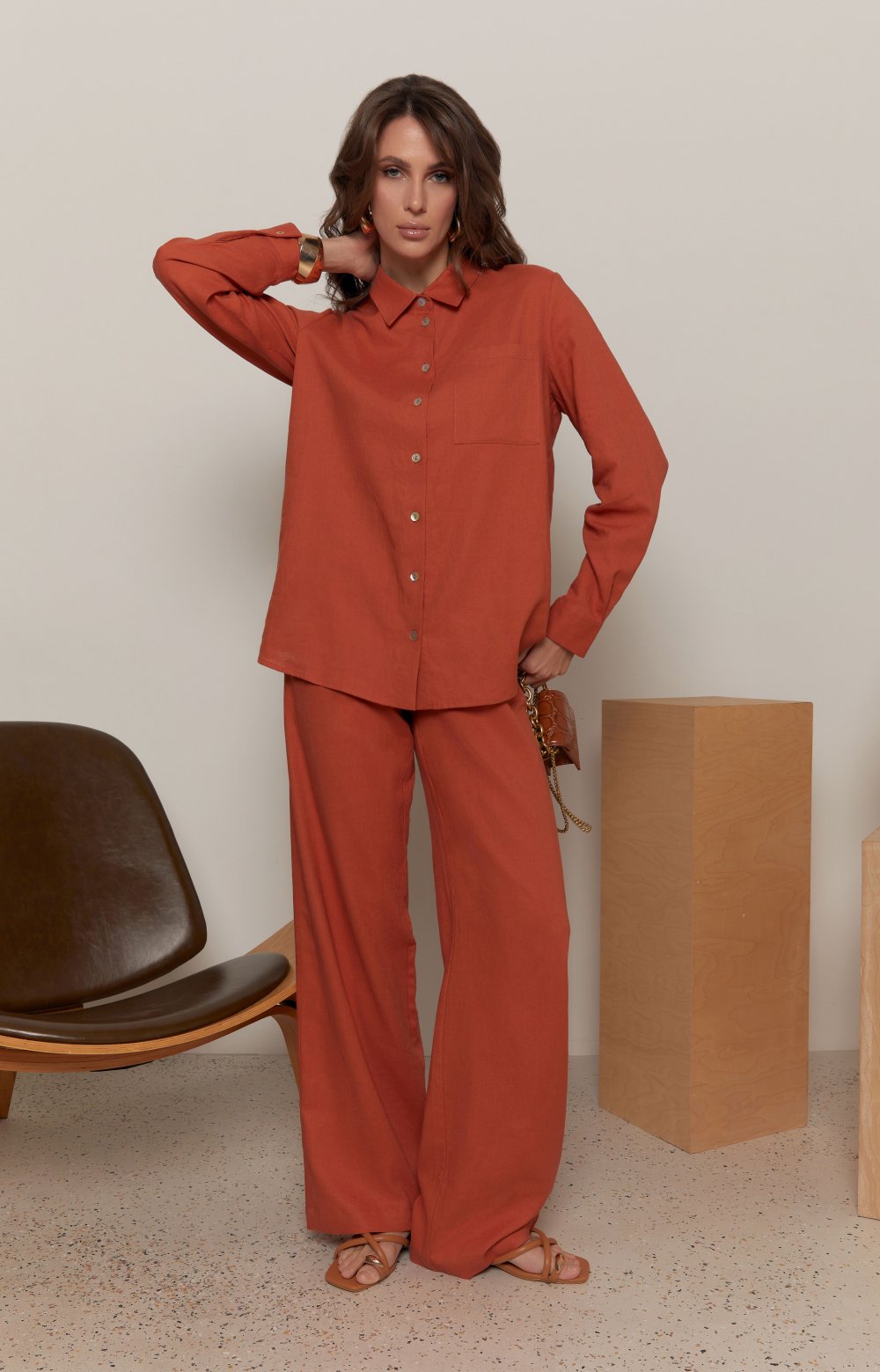 Костюм МАРНЕЛИ 05191Y терракотовый