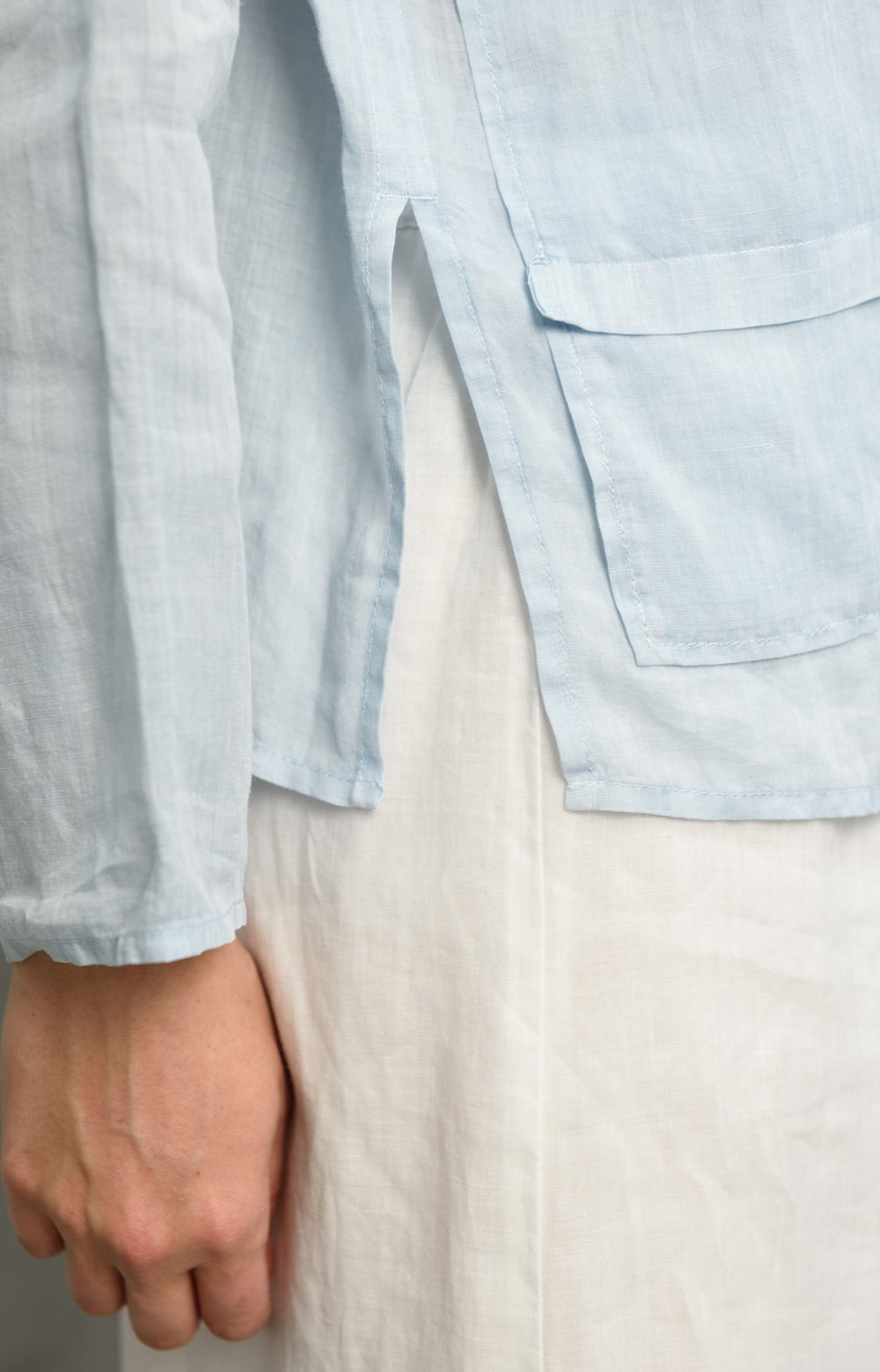 Блузка ФРЕДО 05189Y серо-голубой