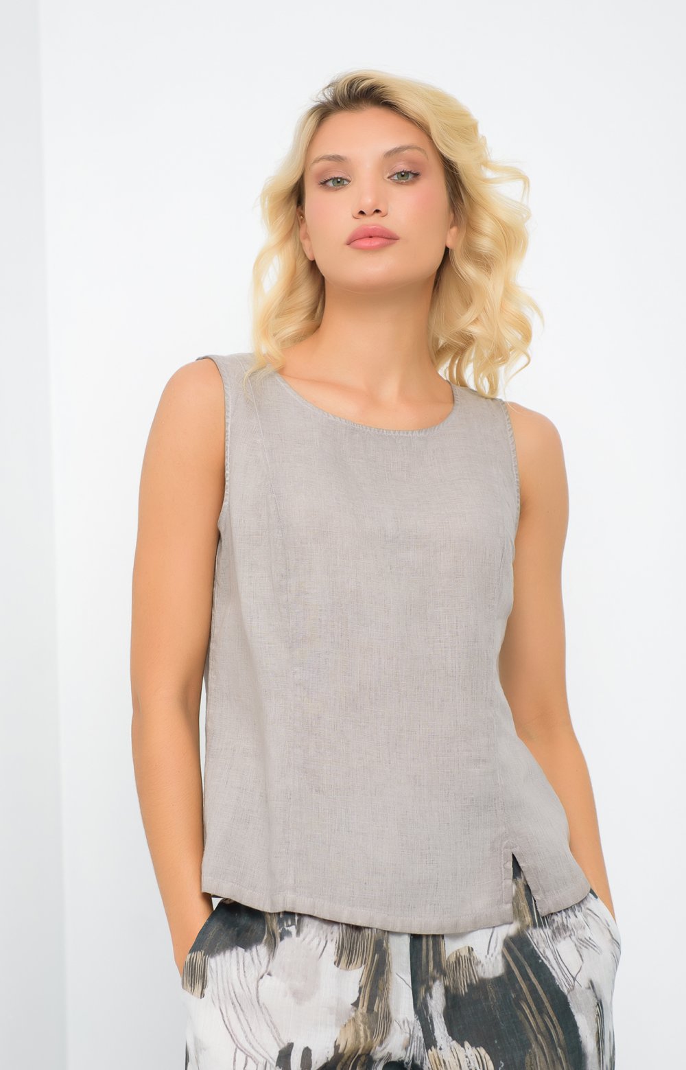 Блузка АЛИСА 05362AA серо-коричневый