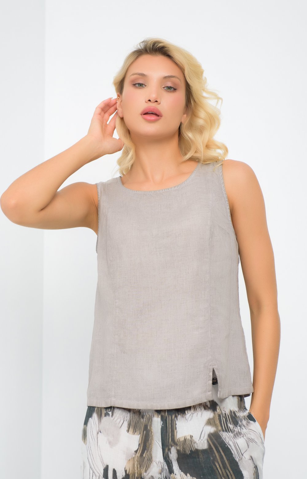 Блузка АЛИСА 05362AA серо-коричневый