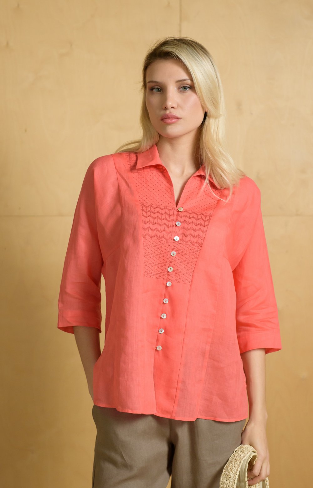 Блузка ПАЛЕРМО 05568AA коралловый