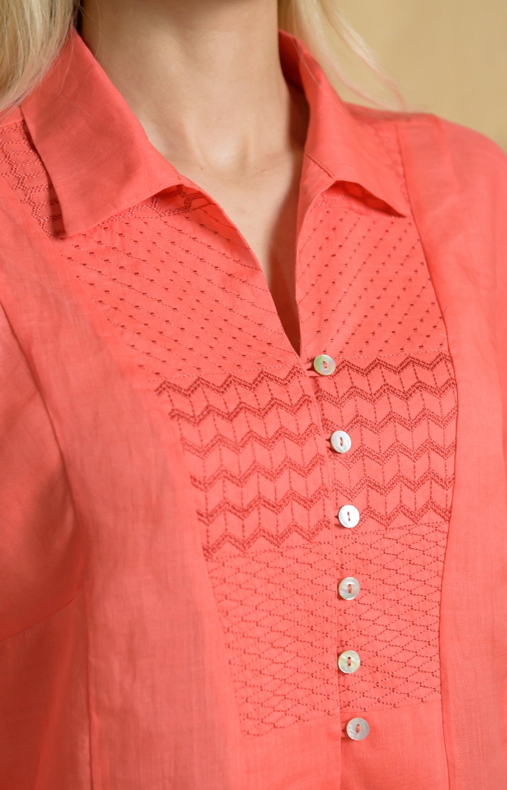 Блузка ПАЛЕРМО 05568AA коралловый