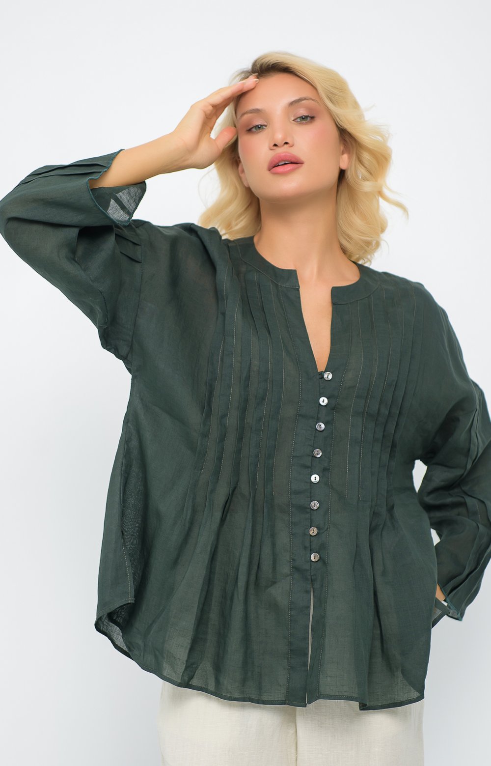 Блузка АРНЕЙ 05383AA зеленый