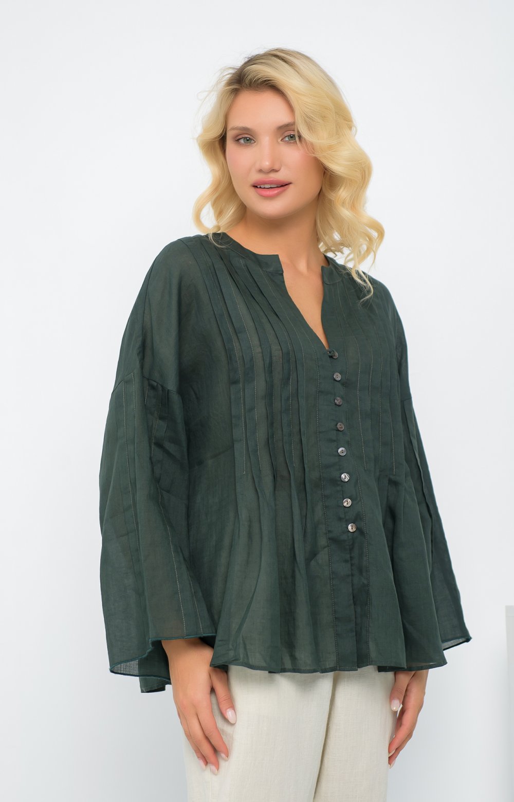 Блузка АРНЕЙ 05383AA зеленый