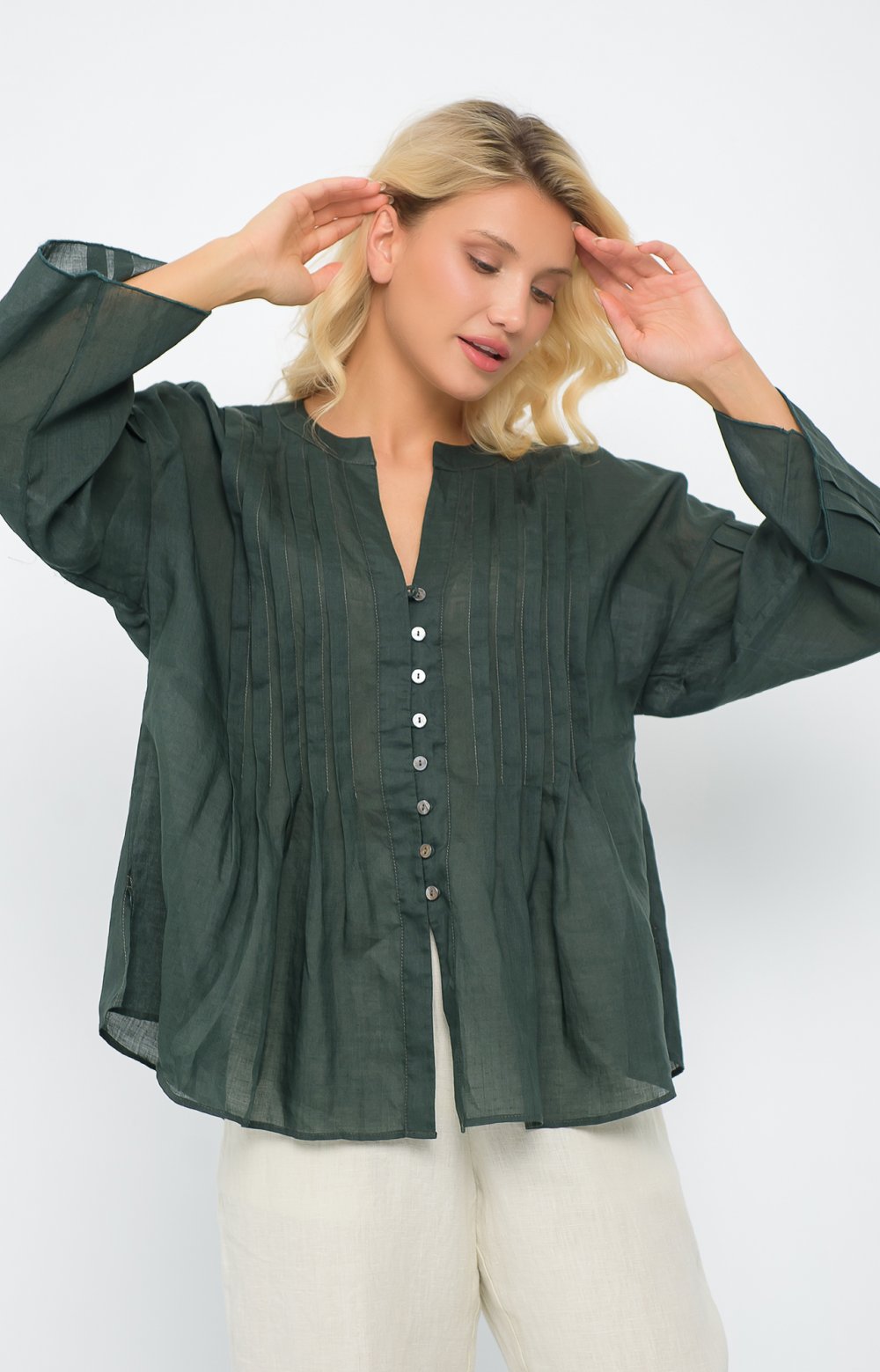 Блузка АРНЕЙ 05383AA зеленый