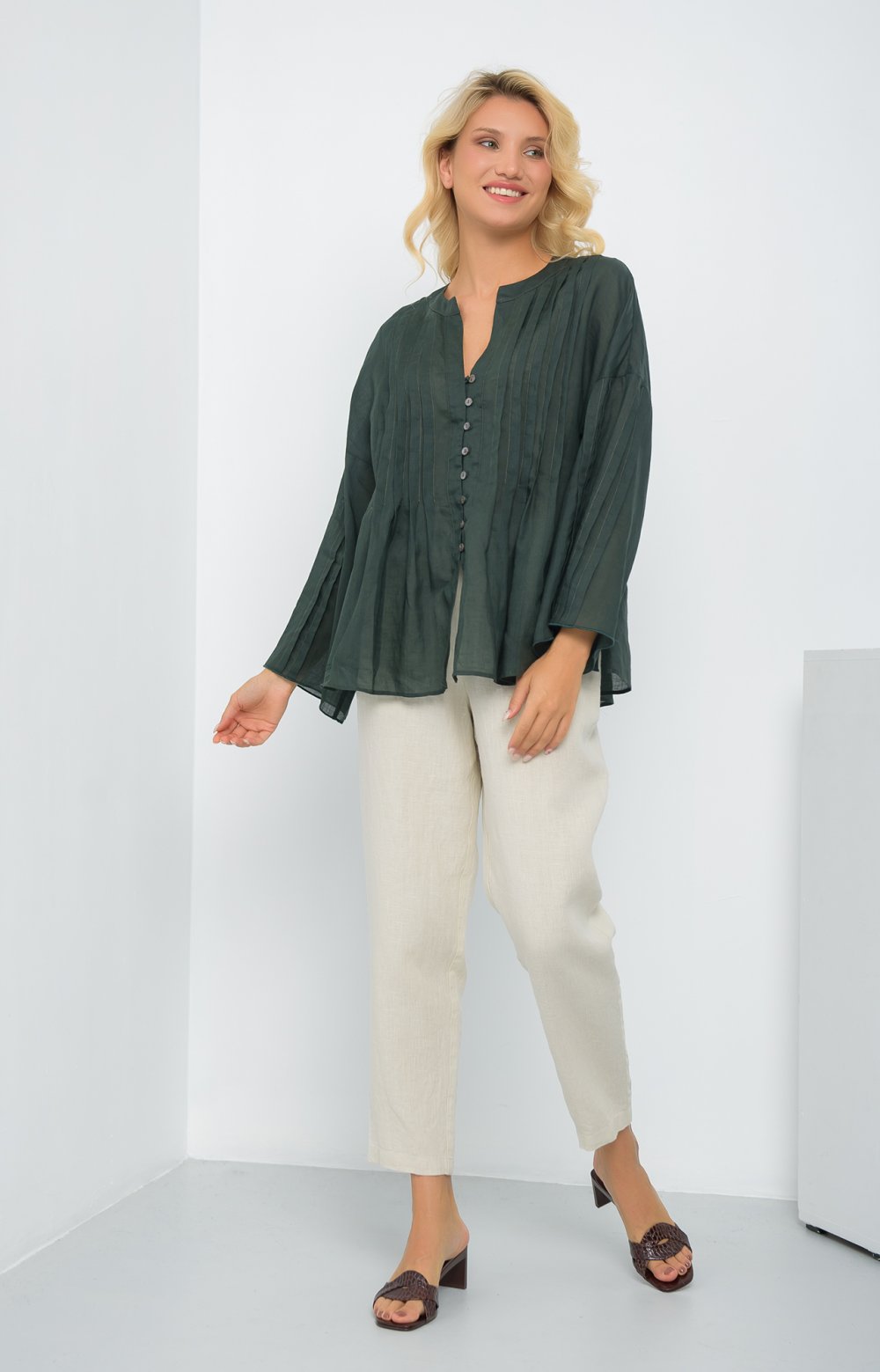 Блузка АРНЕЙ 05383AA зеленый