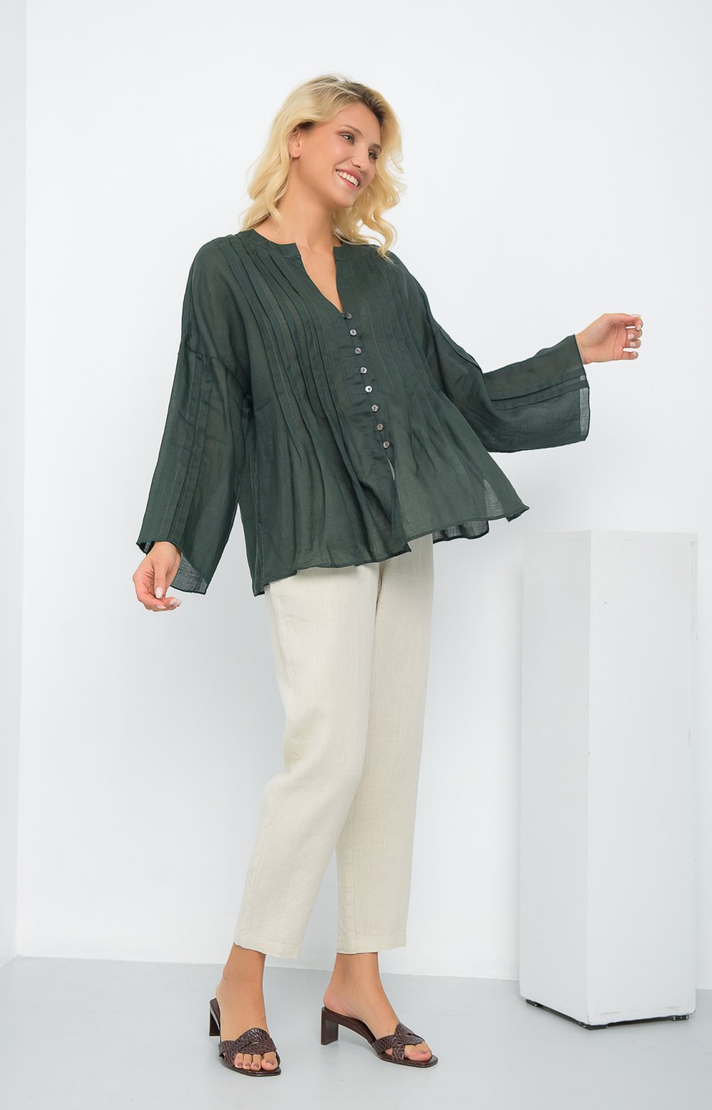 Блузка АРНЕЙ 05383AA зеленый