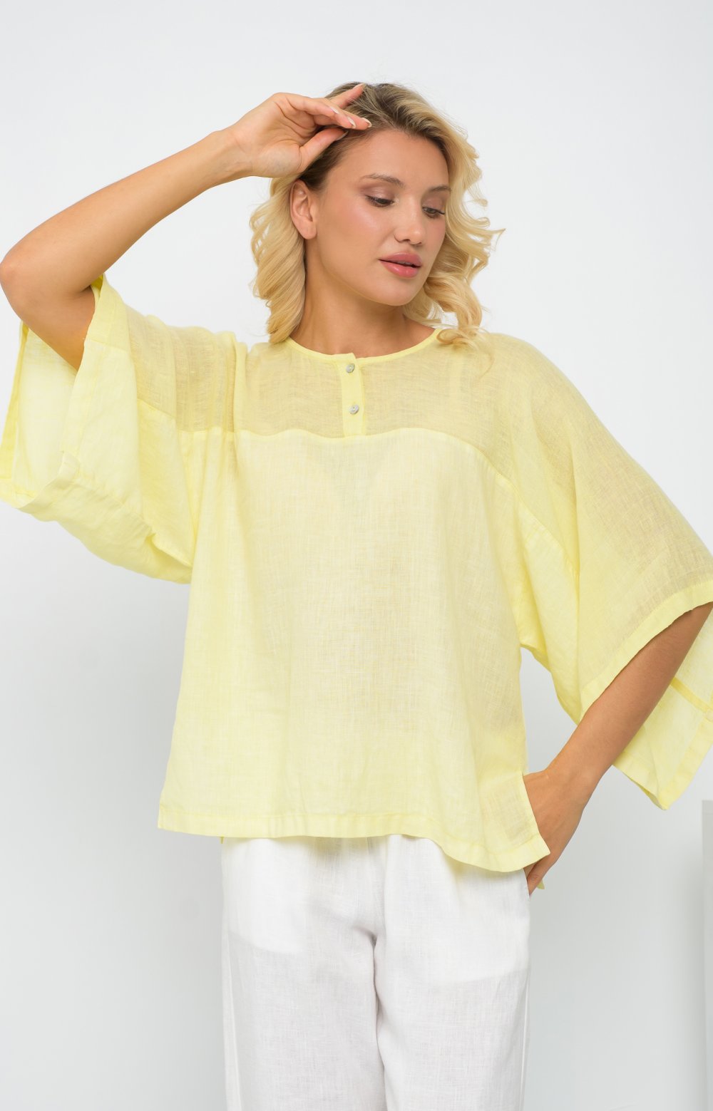 Блузка  КИКУ 05137O желтый