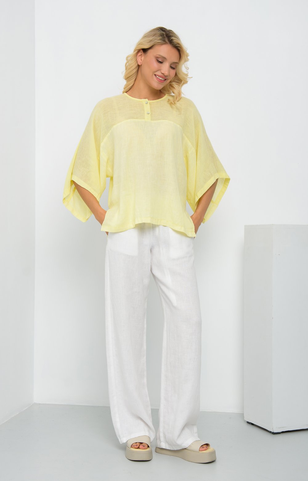 Блузка  КИКУ 05137O желтый