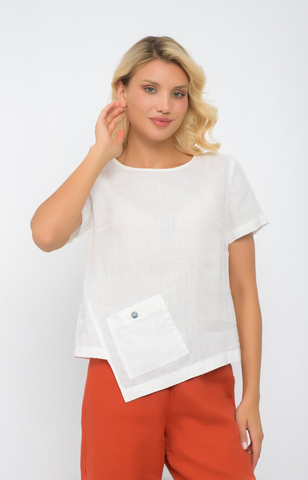 Блузка СТРАЙТ 05351AA белый