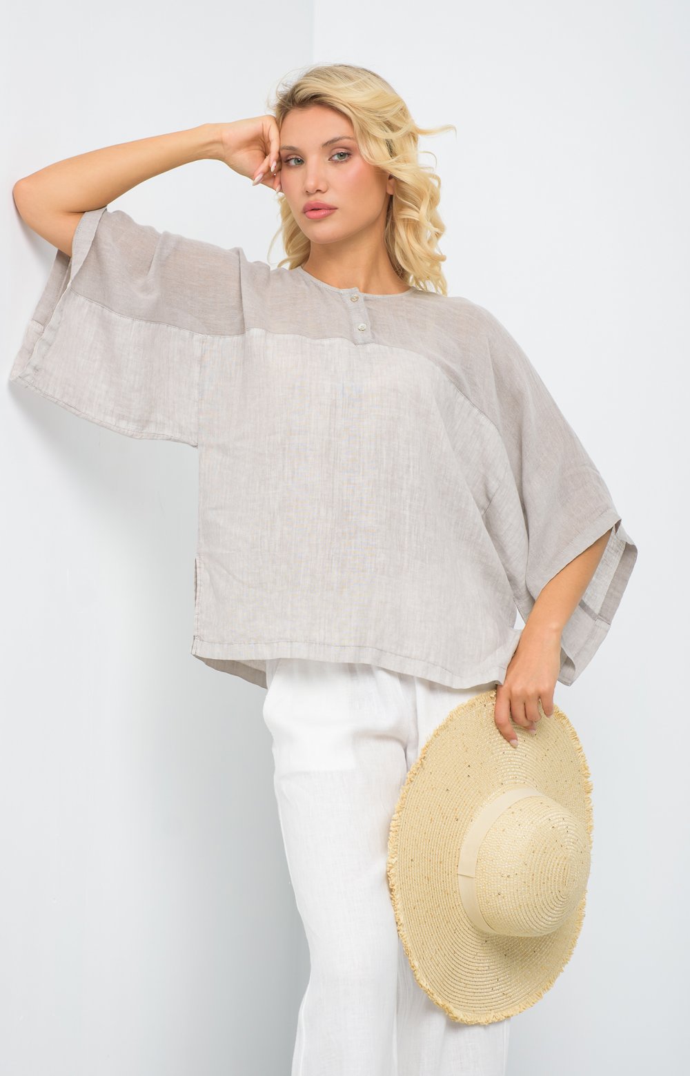 Блузка КИКА 05137O серый