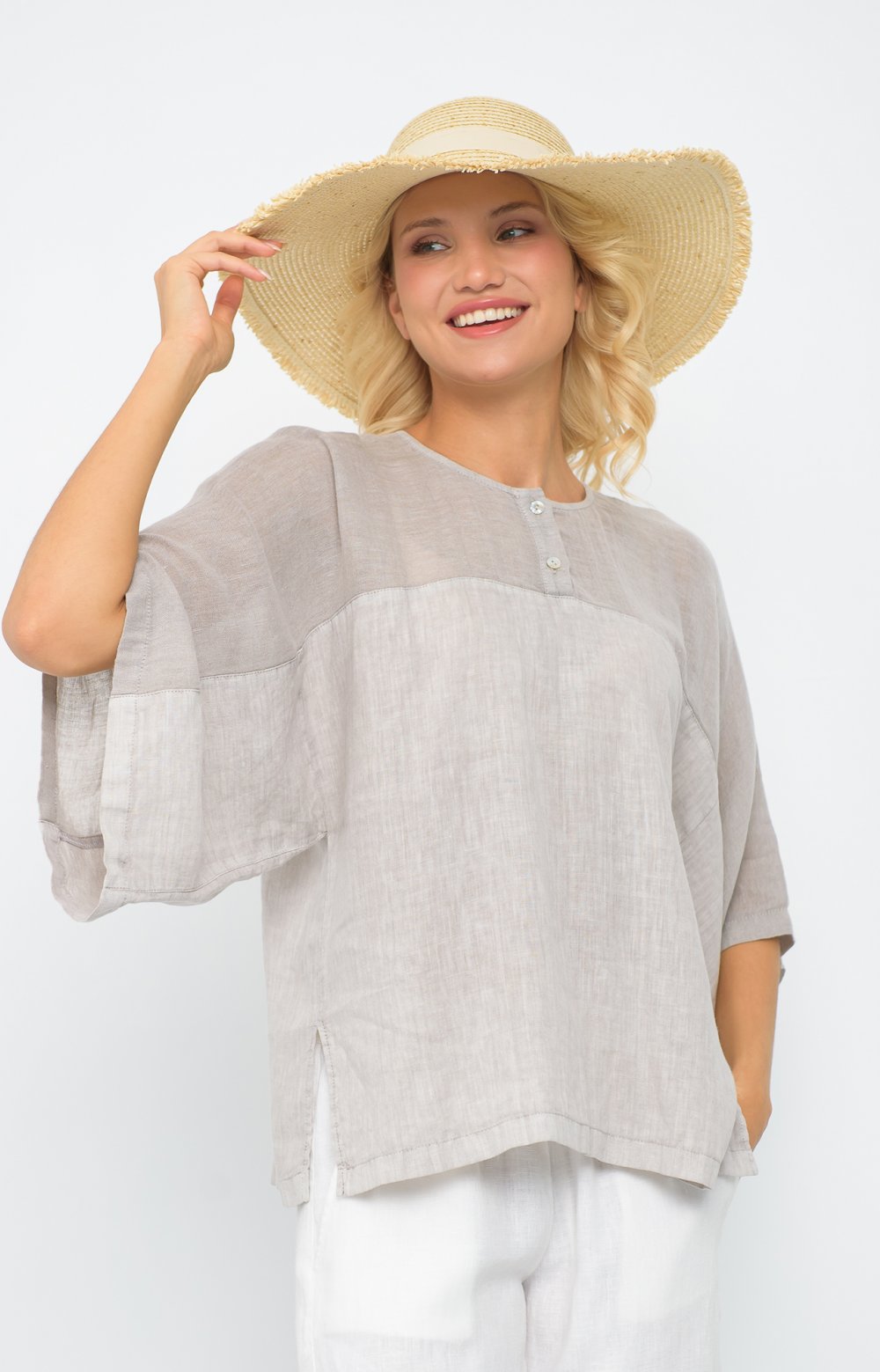 Блузка КИКА 05137O серый