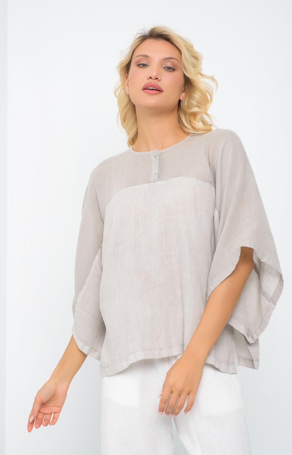 Блузка КИКА 05137O серый