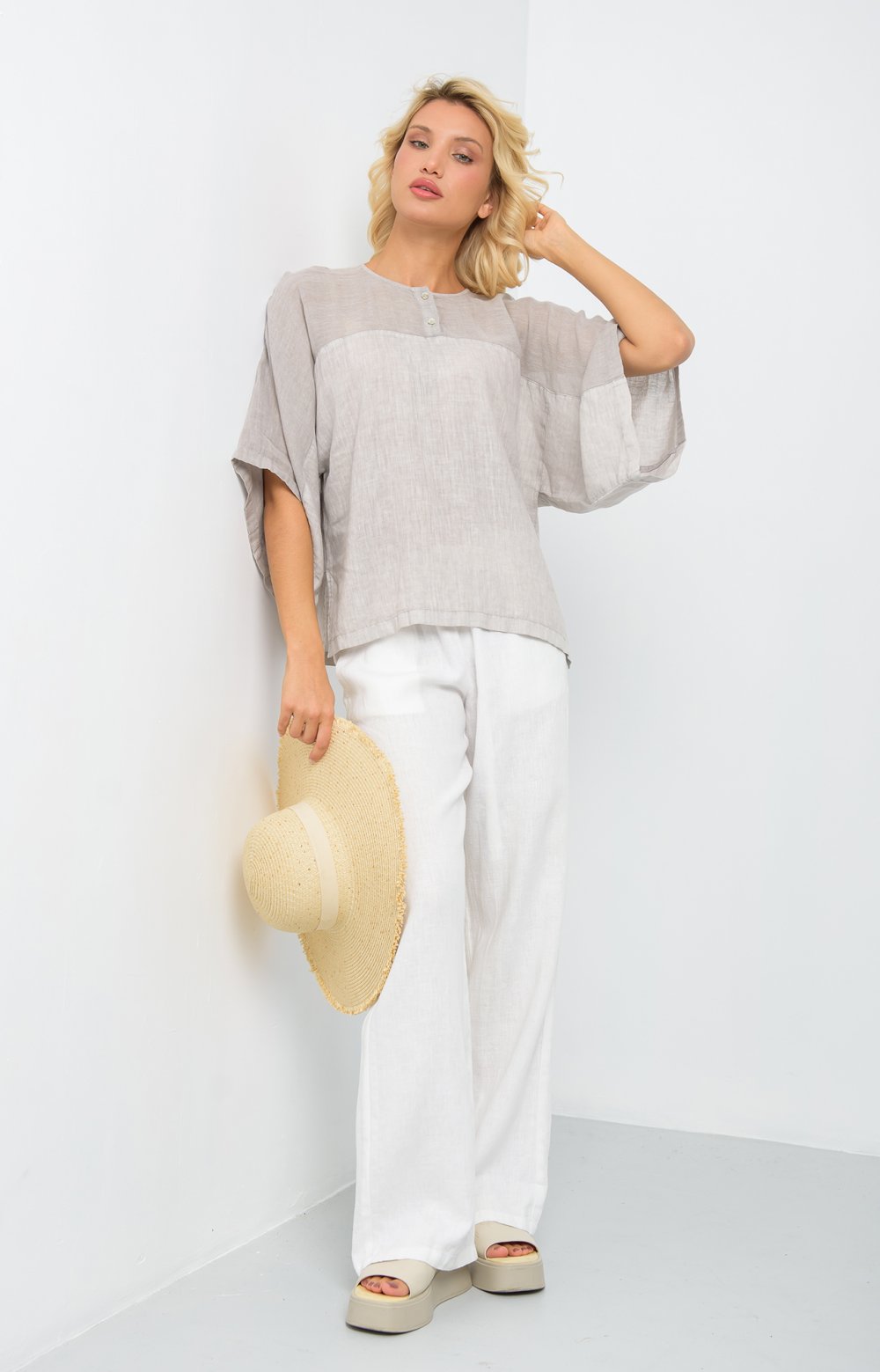 Блузка КИКА 05137O серый