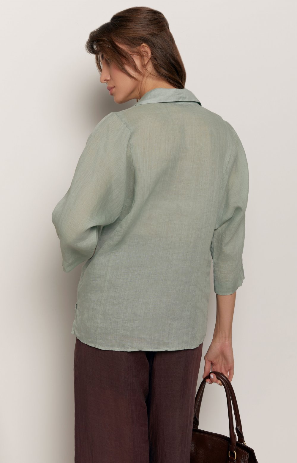 Блузка ПАЛЕРМО 05568AA оливковый