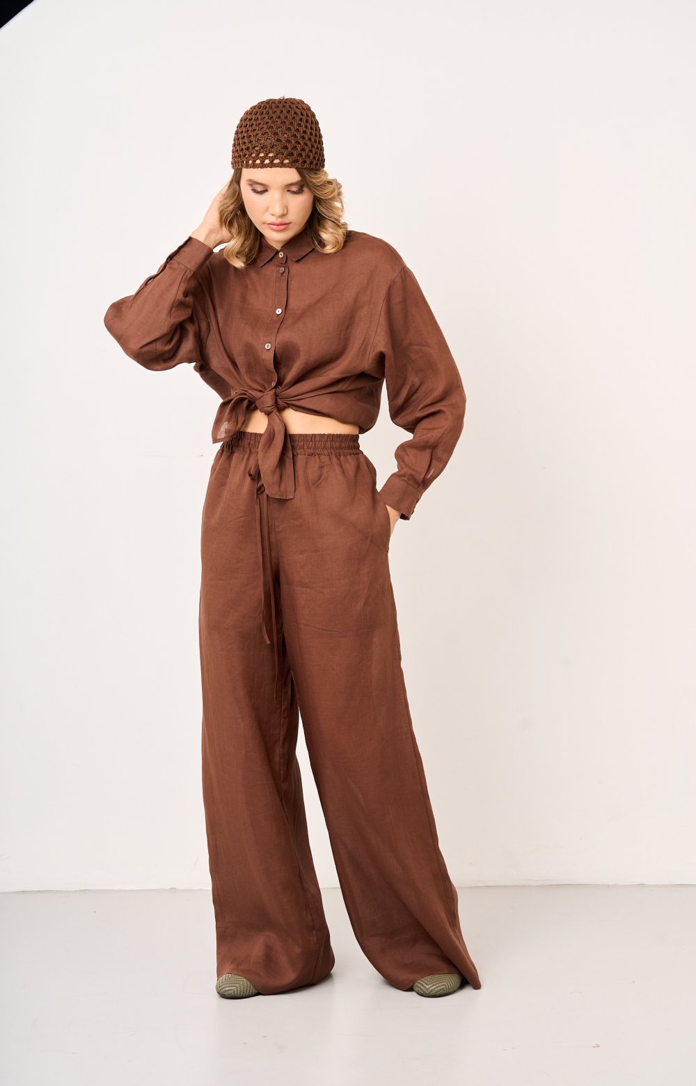 Блузка ДИЕГО 05571C коричневый