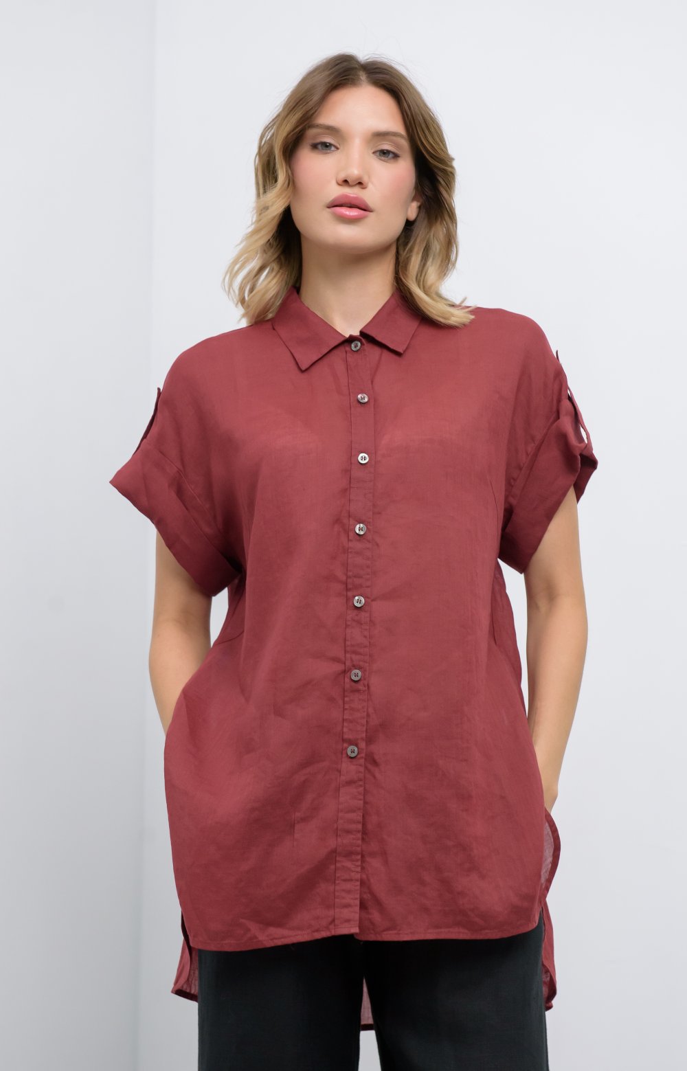 Блузка АДРИА 05408C бордовый