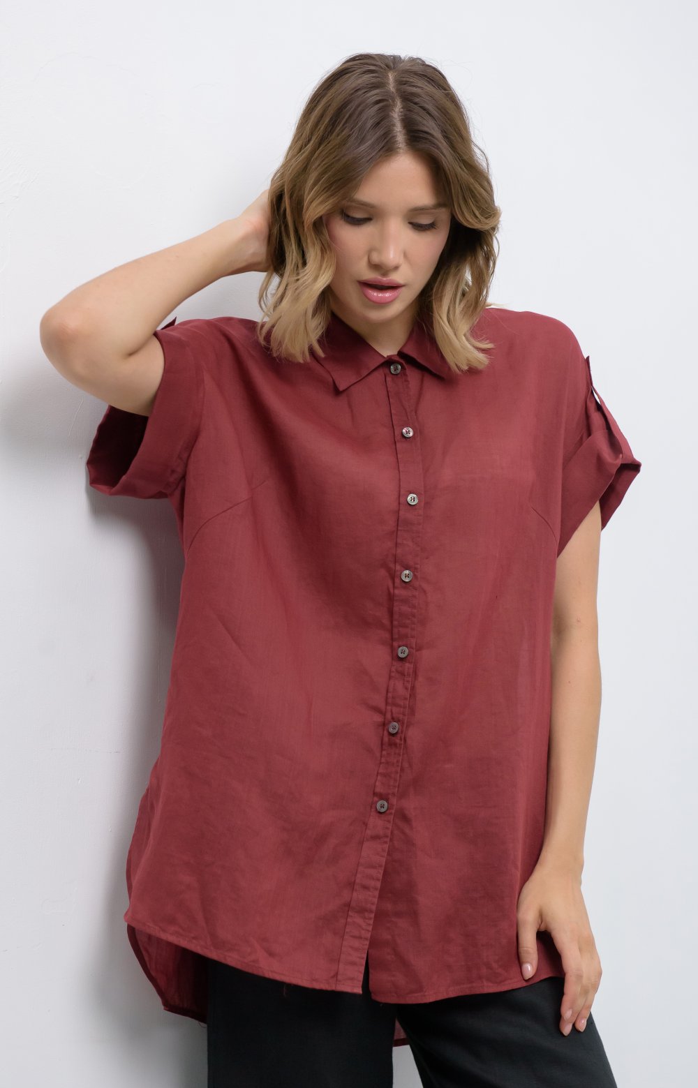 Блузка АДРИА 05408C бордовый