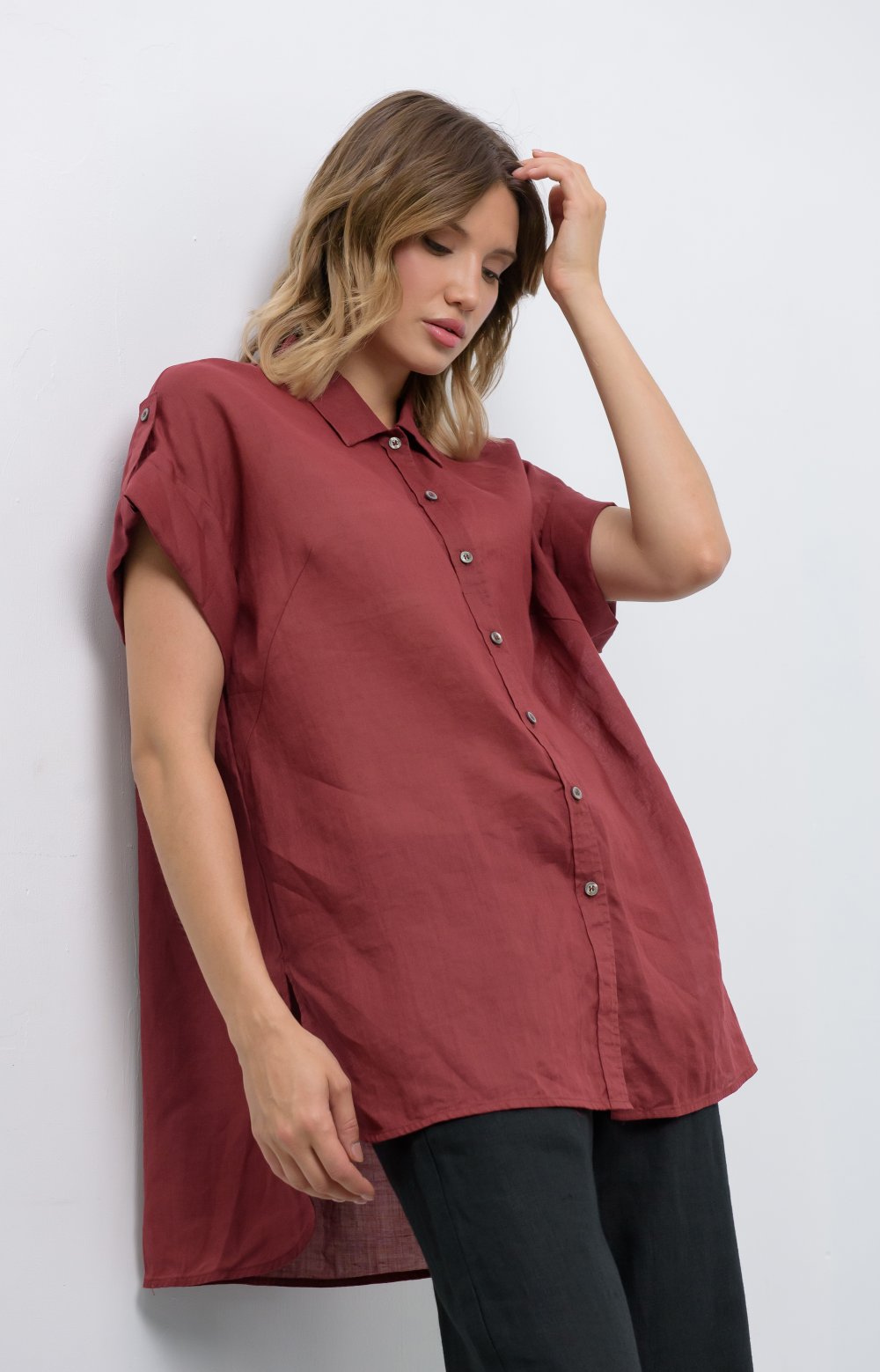 Блузка АДРИА 05408C бордовый