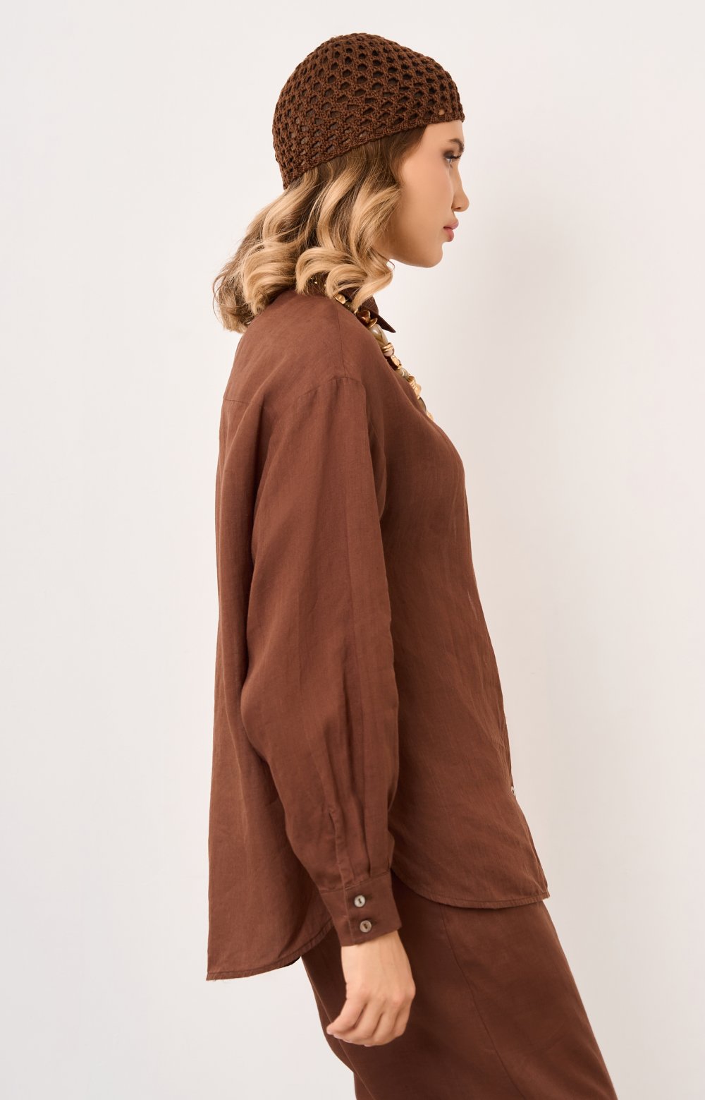 Блузка ДИЕГО 05571C коричневый