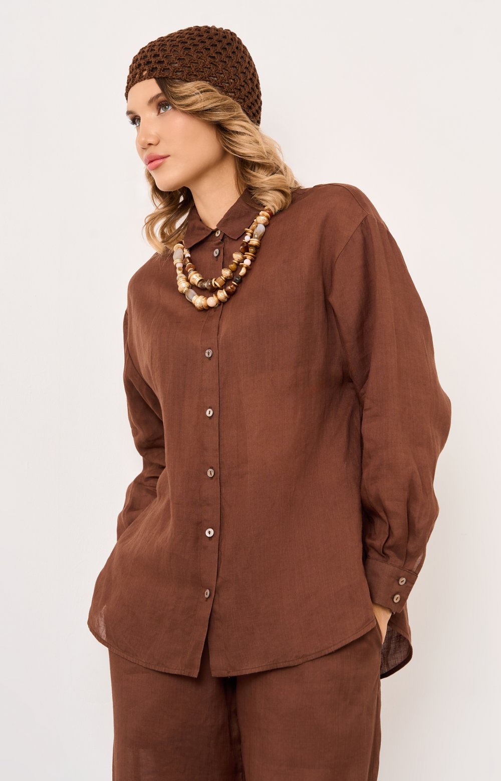 Блузка ДИЕГО 05571C коричневый