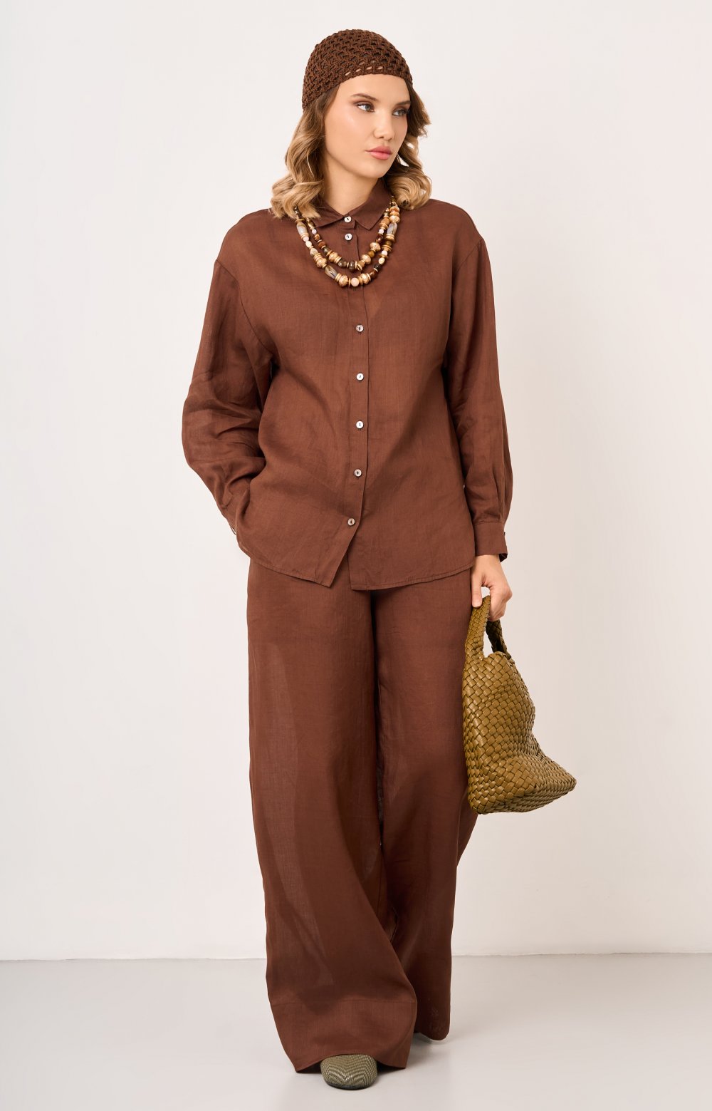 Блузка ДИЕГО 05571C коричневый